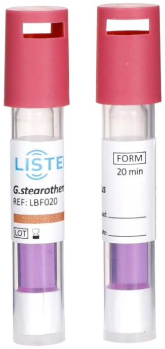 Indicador biológico autónomo para formaldehído LBF020, tapa rosada