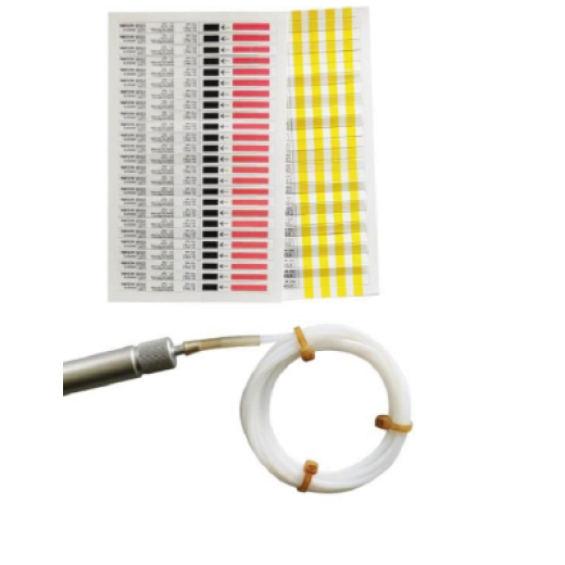 Test Helix: tubo PCD con soporte y tiras indicadoras