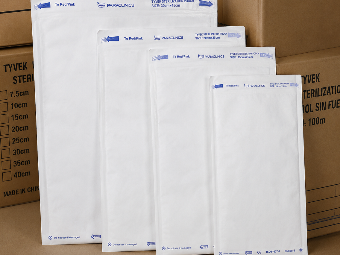 Sobres y bolsas estériles en varios formatos